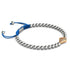 Cerf-volant | Or rose 18 carats et argent et bleu | Bracelet Charmballa en Cristal de Macramé